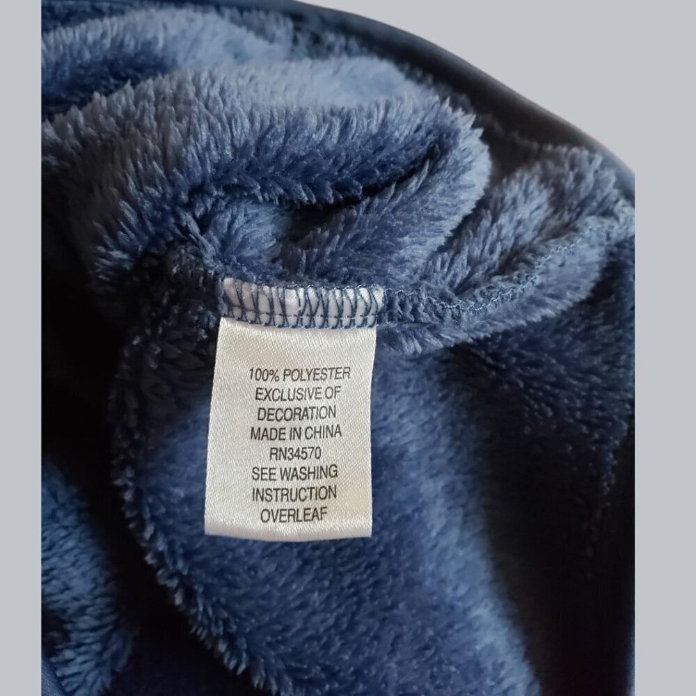 Jason Maxwell Hooded Zip-Up SweaterSwirl Design Blue Petite Xlarge - Picture 4 of 10